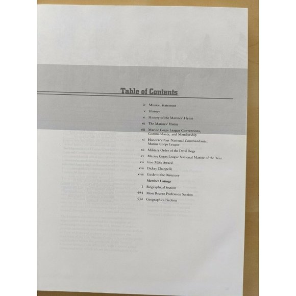 United States Marine Corps League Semper Fidelis Membership Directory 2002 Book - Picture 7 of 8